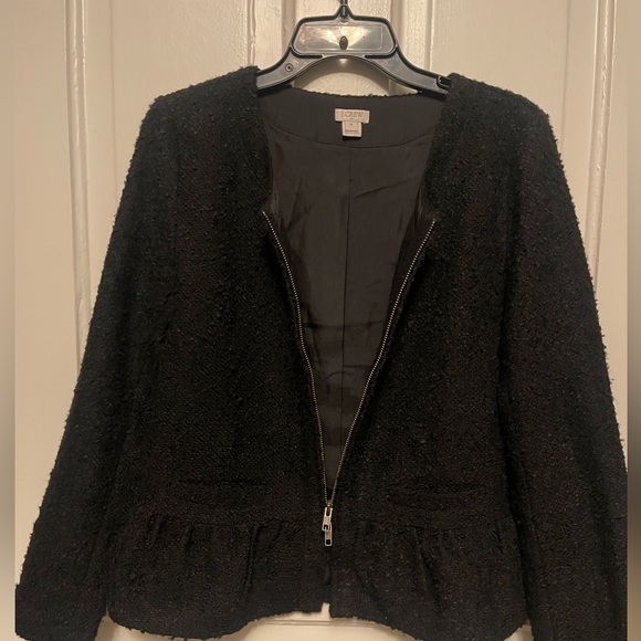 J. Crew Women's Black Bouclé Blazer - Picture 3 of 5
